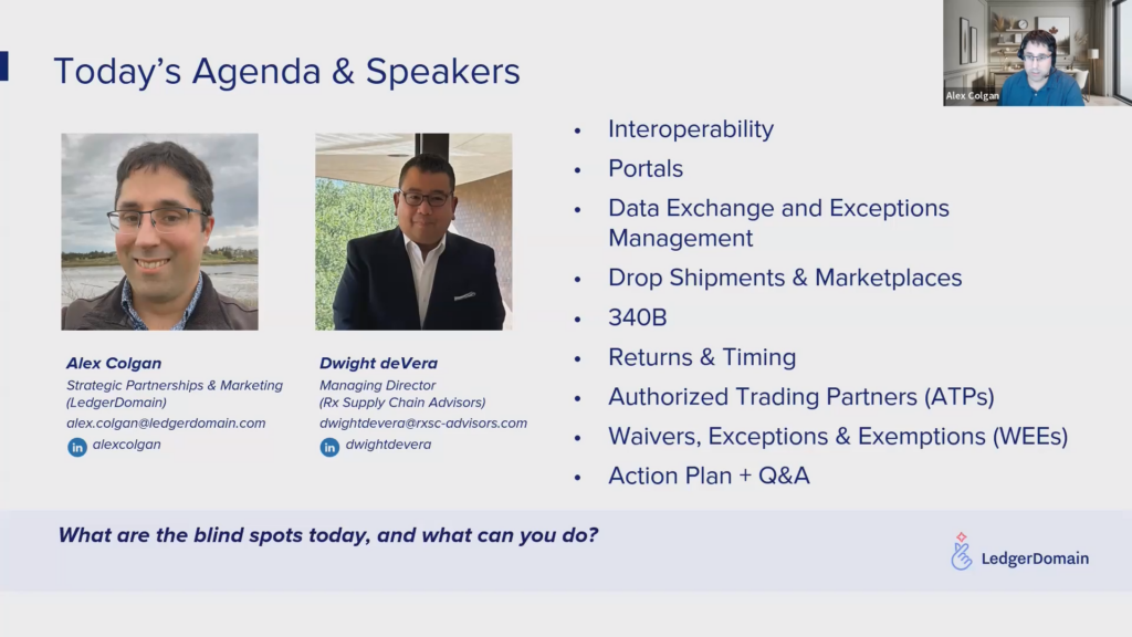 LedgerDomain & Rx Supply Chain Advisors Webinar: DSCSA Industry Status and Roadmap to November