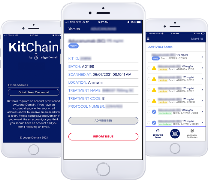 KitChain mobile scanning and dashboard views