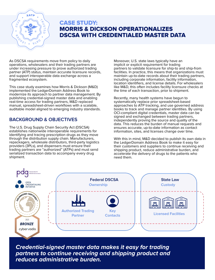 Case study: Morris & Dickson operationalizes DSCSA with credentialed master data